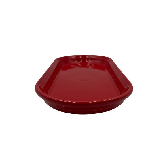 Fiestaware Bread Platter Utility Tray in Scarlet Red - Picture 7 of 10